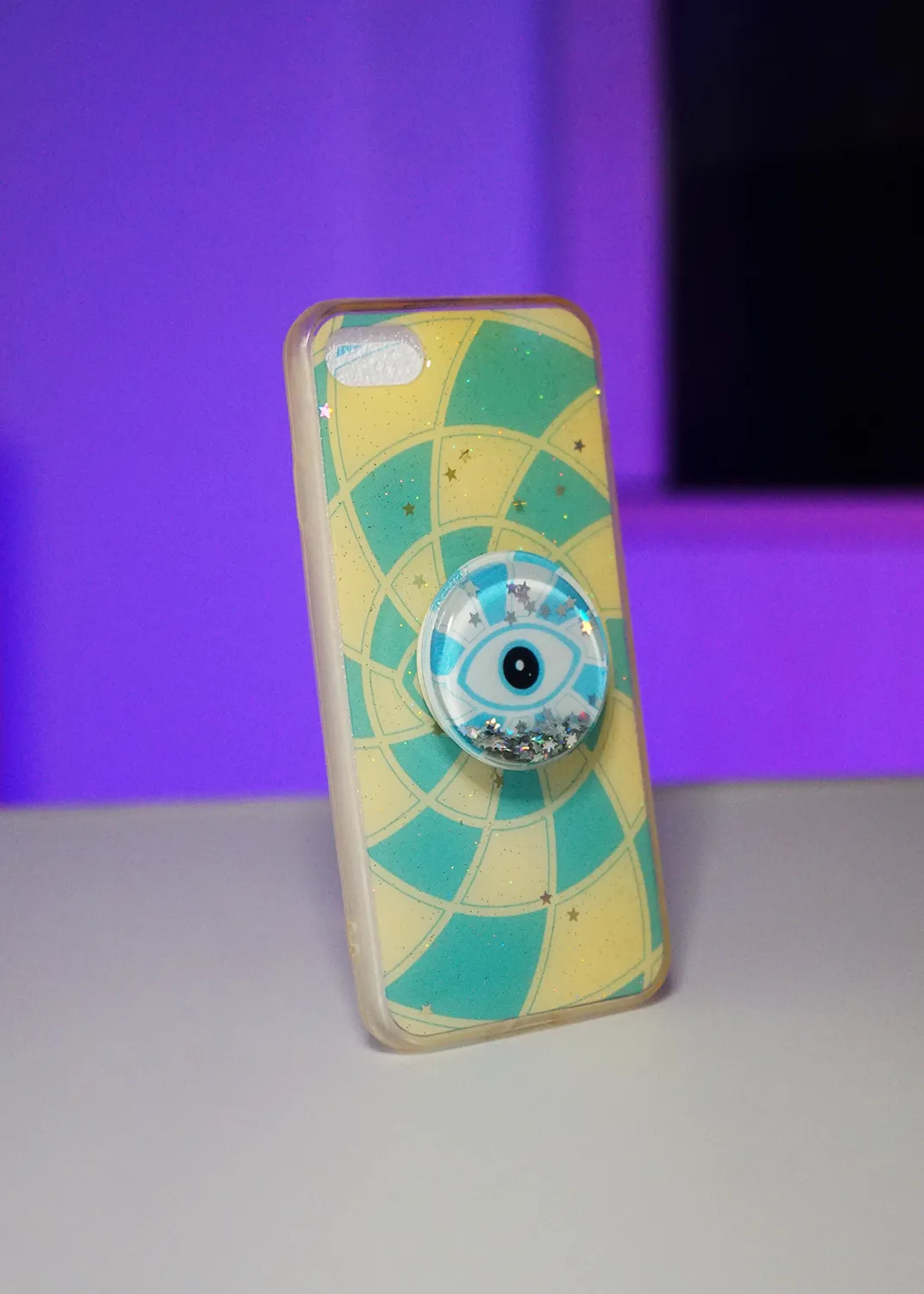Apple iPhone 8 Simli Göz Desenli Yüzüklü Kılıf Modelleri ve Görselleri
