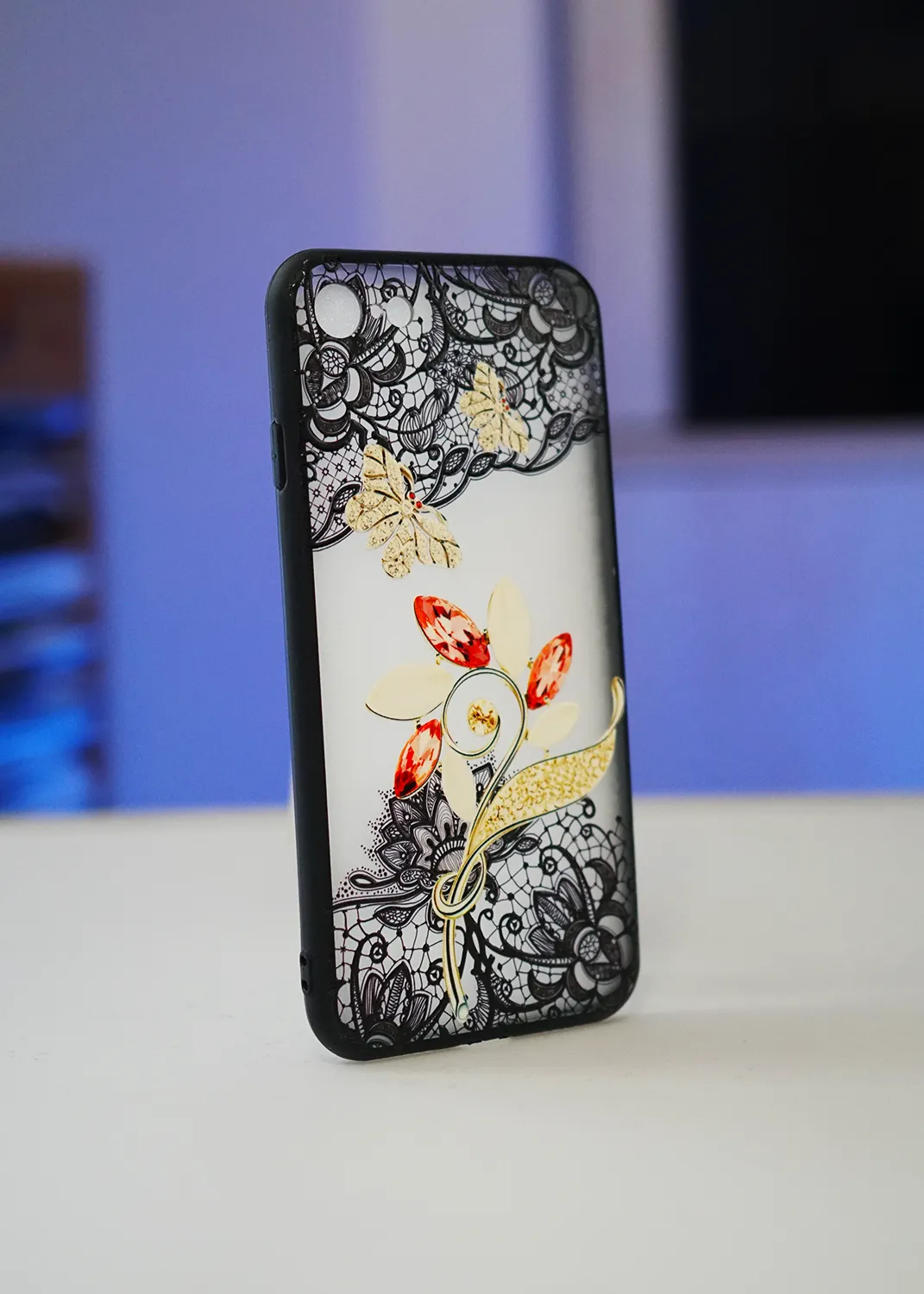 iPhone 7 Uyumlu Çiçek Desenli Şeffaf Telefon Kılıfı Modelleri ve Görselleri