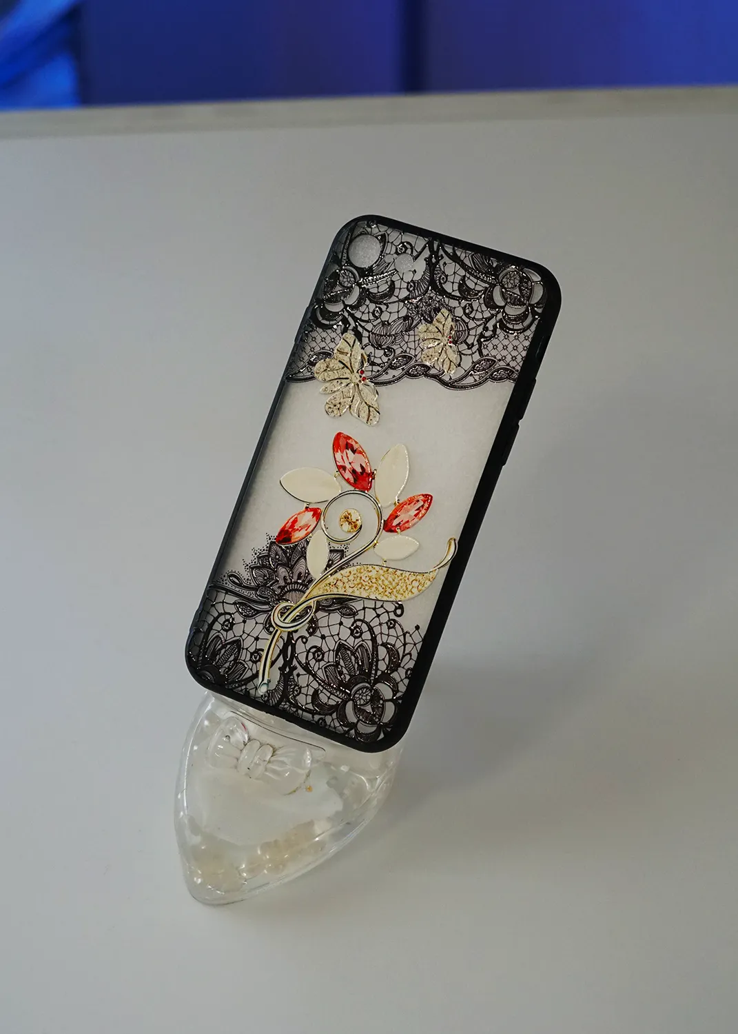 iPhone 7 Uyumlu Çiçek Desenli Şeffaf Telefon Kılıfı Modelleri ve Görselleri