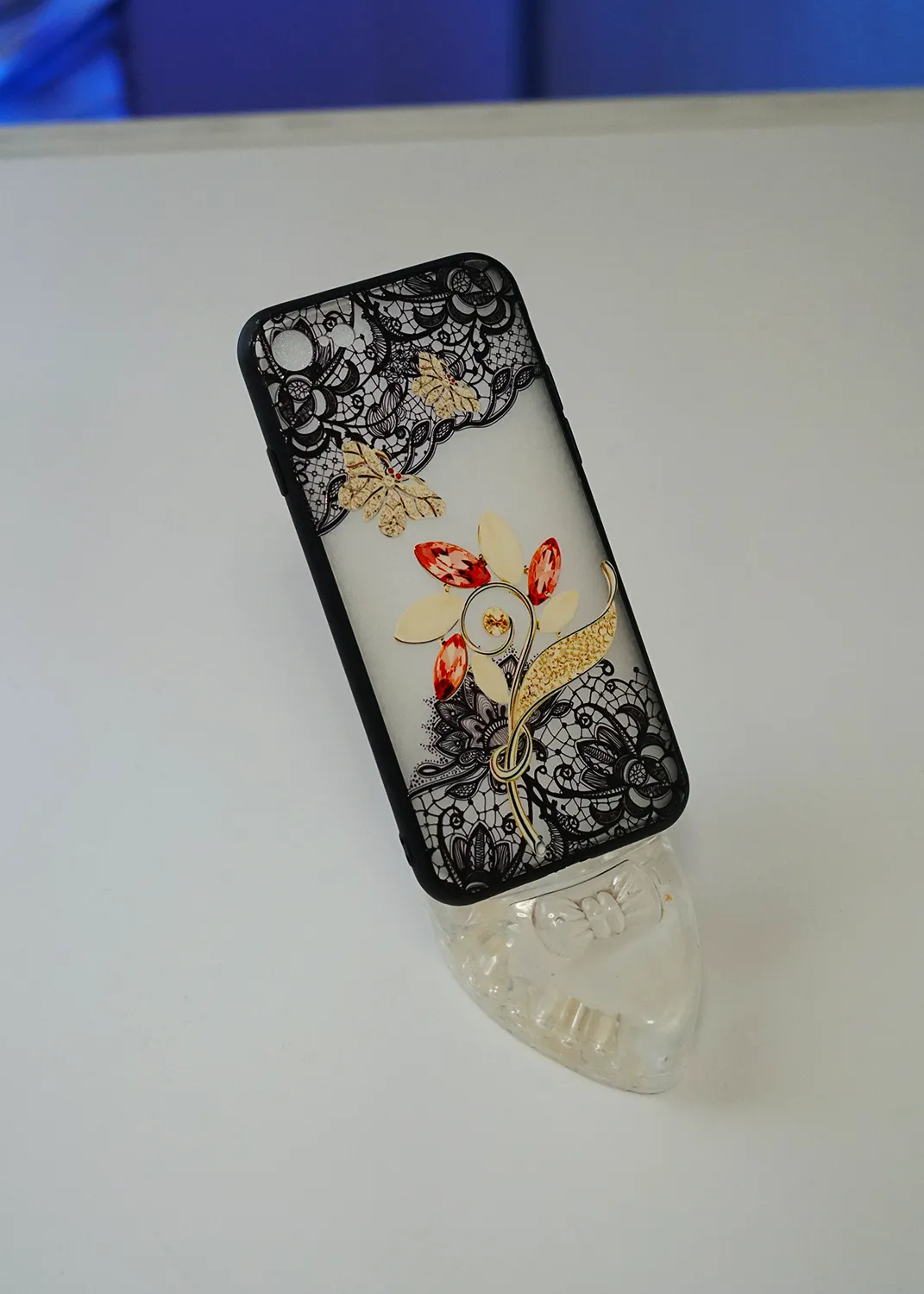 iPhone 7 Uyumlu Çiçek Desenli Şeffaf Telefon Kılıfı Modelleri ve Görselleri