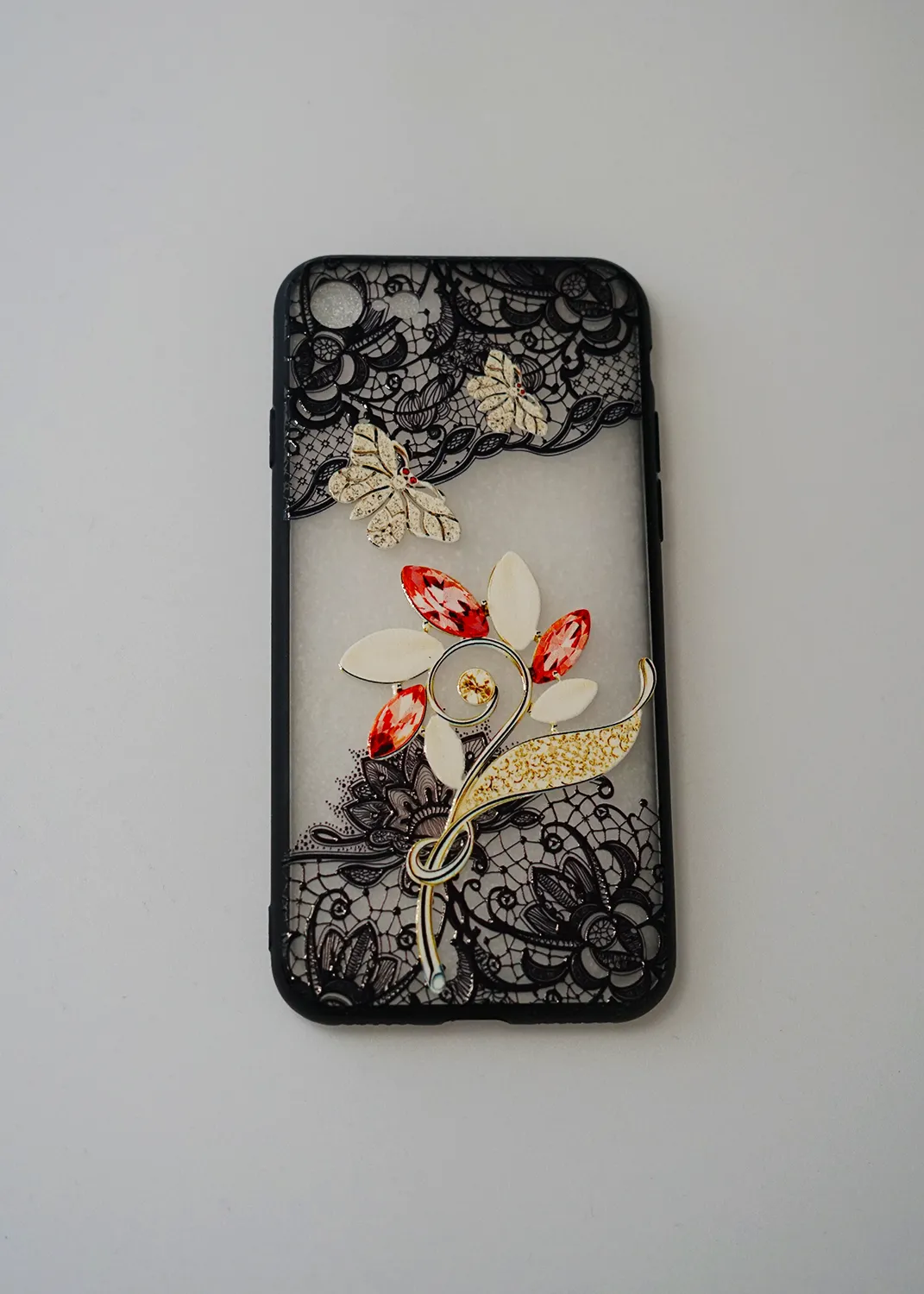 iPhone 7 Uyumlu Çiçek Desenli Şeffaf Telefon Kılıfı Modelleri ve Görselleri