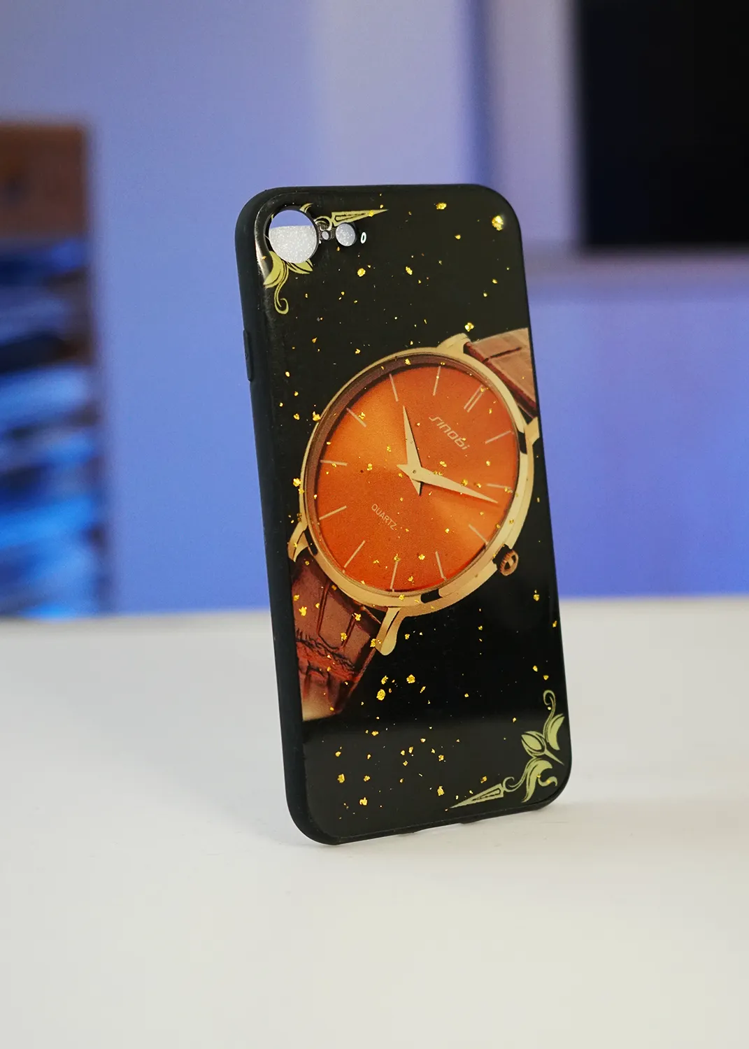 iPhone 7 Uyumlu Saat Desenli Siyah Telefon Kılıfı Modelleri ve Görselleri