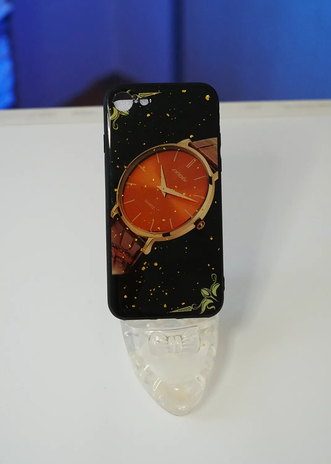 iPhone 7 Uyumlu Saat Desenli Siyah Telefon Kılıfı Modelleri ve Görselleri