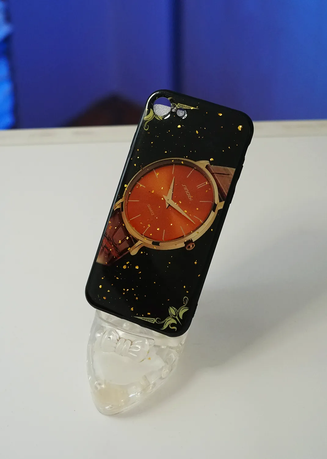 iPhone 7 Uyumlu Saat Desenli Siyah Telefon Kılıfı Modelleri ve Görselleri