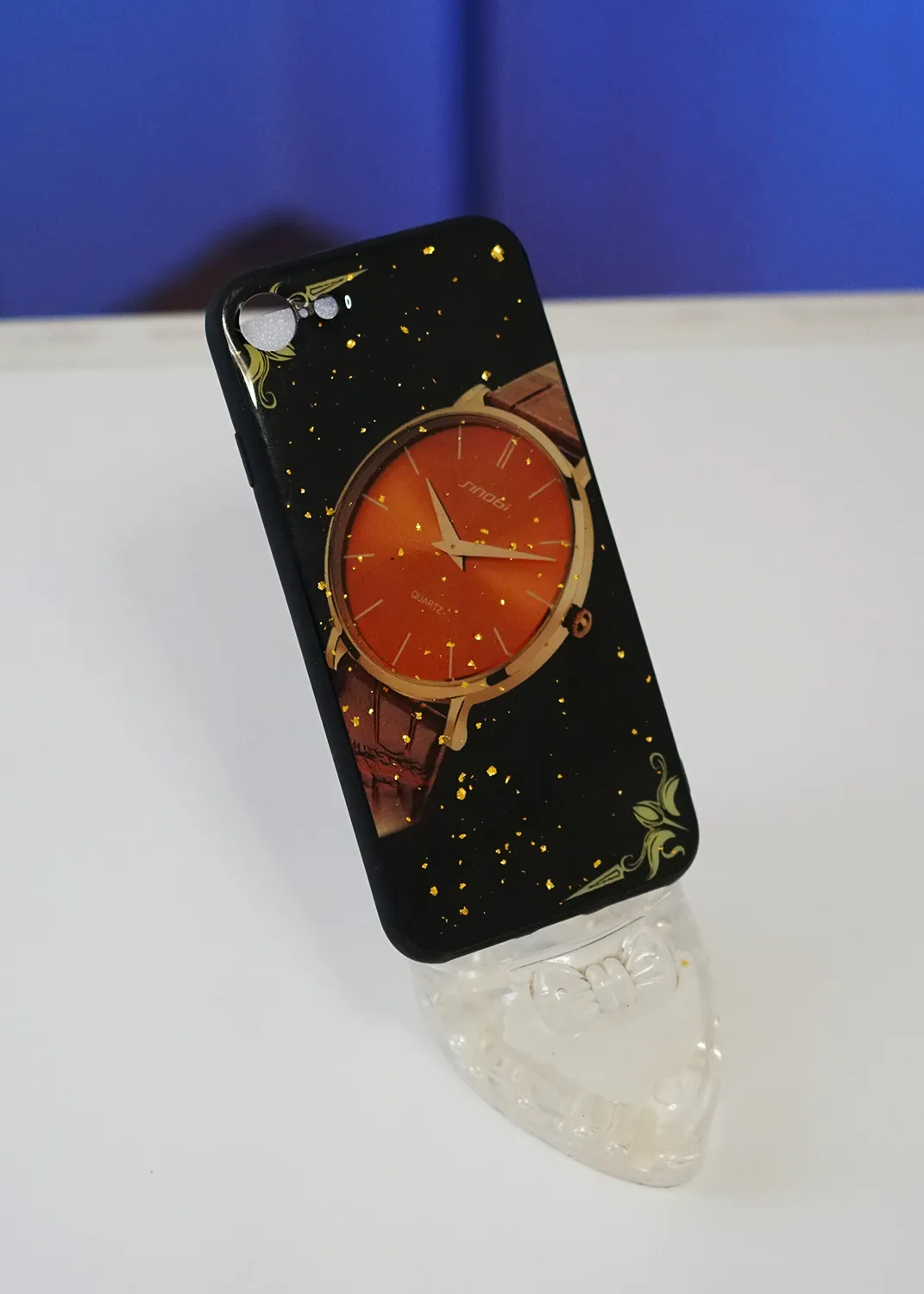 iPhone 7 Uyumlu Saat Desenli Siyah Telefon Kılıfı Modelleri ve Görselleri