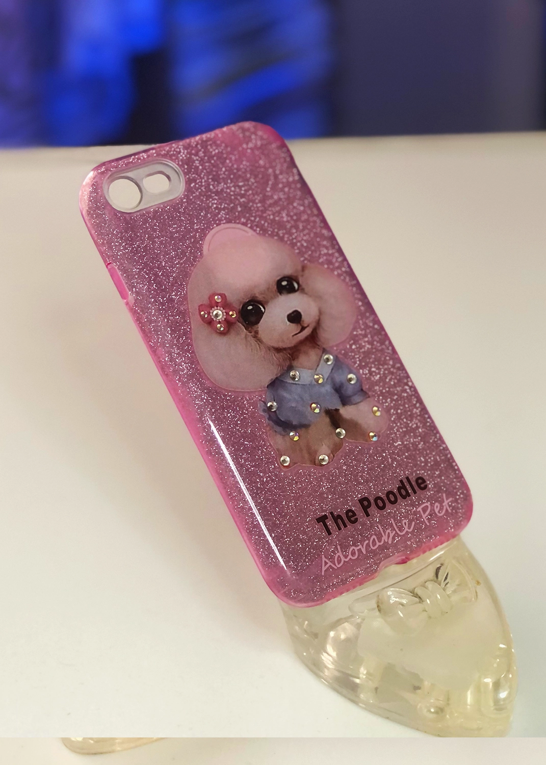 Apple iPhone 7 / 8 / SE (2020) Uyumlu Pembe Glitter Poodle Kılıf Modelleri ve Görselleri