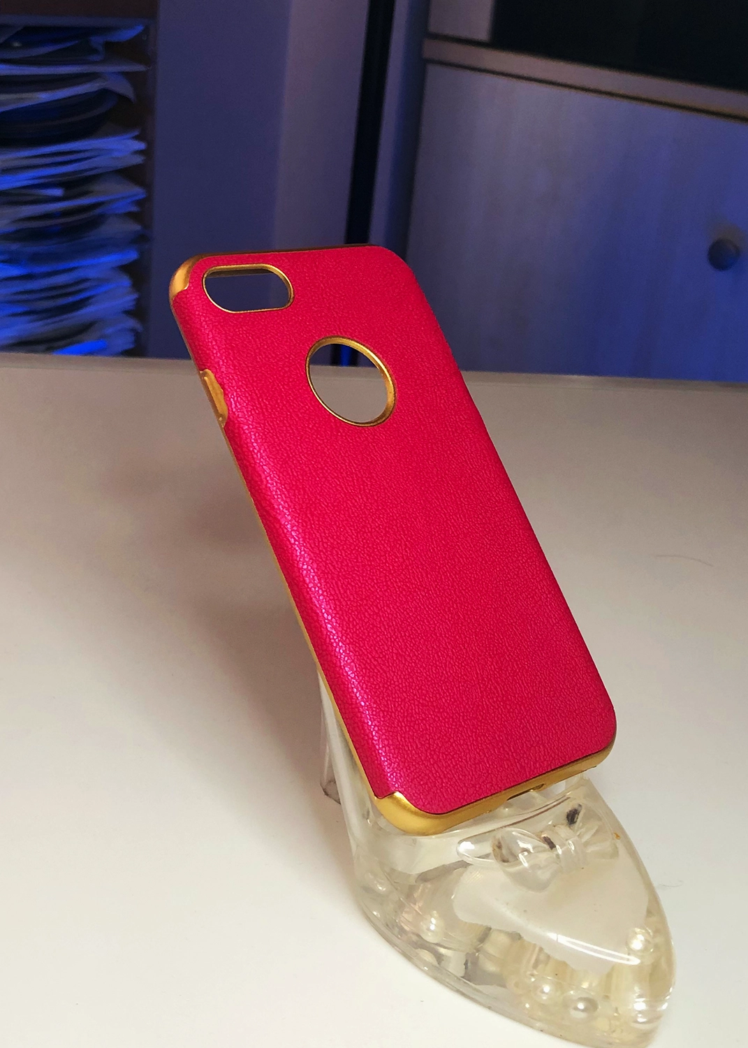 Apple iPhone 7 / 8 / SE (2020) Uyumlu Pembe Derili Kılıf Modelleri ve Görselleri